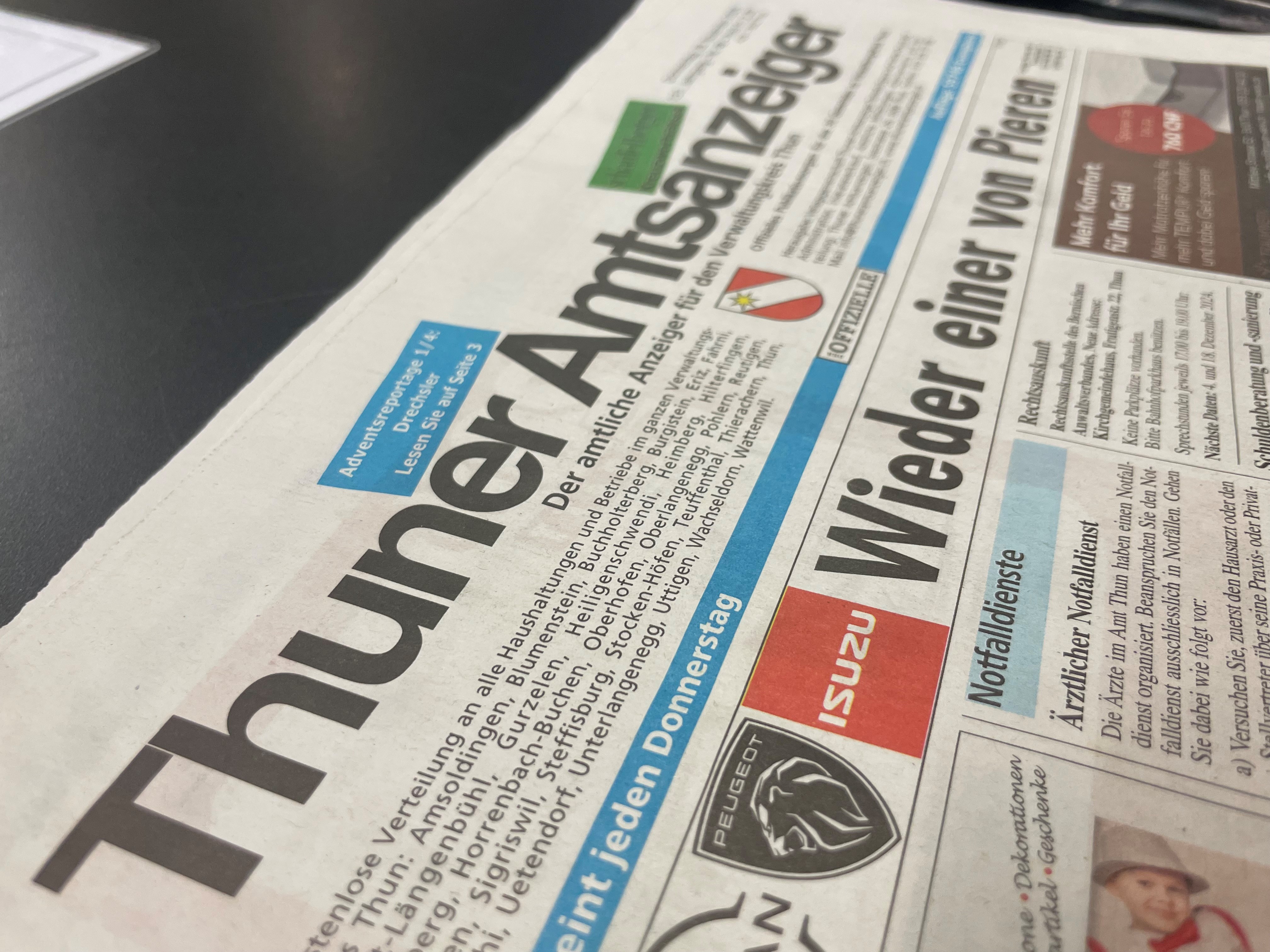 Lesen Sie den Thuner Amtsanzeiger?